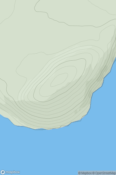 Thumbnail image for Wood Hill [Loch Vaich to Moray Firth] showing contour plot for surrounding peak